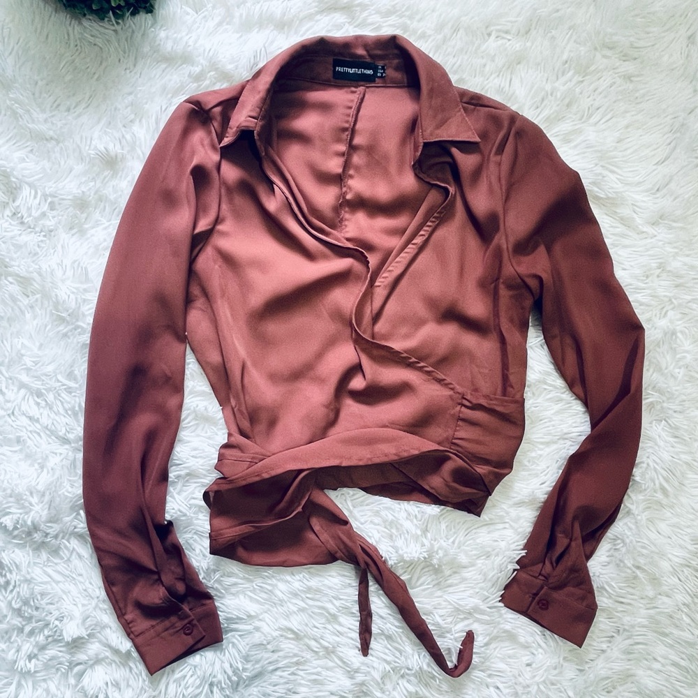 Pretty little thing tie up blouse